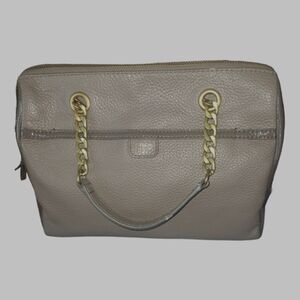 Fossil Women's Mimi Pebbled Leather Goldtone Hardware Chain Link Satchel